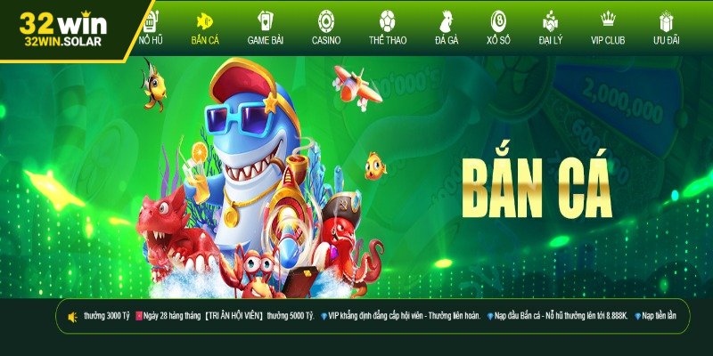 Khám phá đại dương với sảnh bắn cá 32WIN